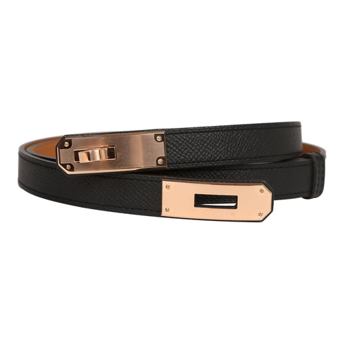 Hermes Black Kelly Belt