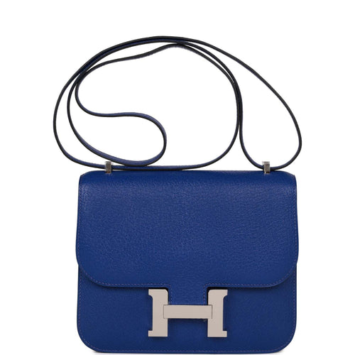 Hermès Constance 18 Bleu Iris Ostrich Palladium Hardware PHW — The French  Hunter