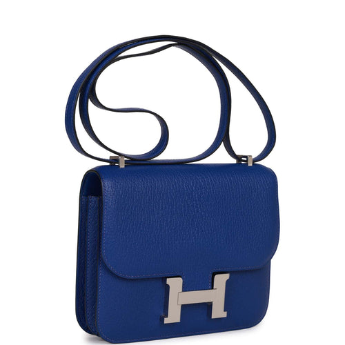 Hermès Constance 18 In Bleu Celeste Epsom With Palladium Hardware in Blue
