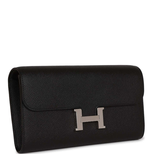 Hermès Black Epsom Kelly-To-Go Wallet Palladium Hardware, 2022