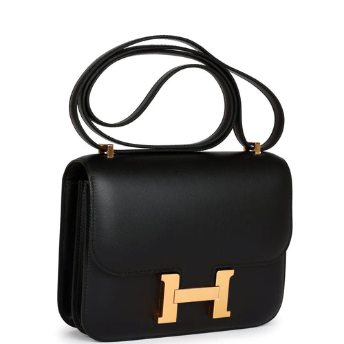 Hermes Constance Bag Epsom Leather Gold Hardware In Black