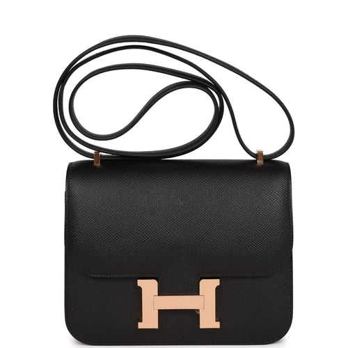 NEW HERMES CONSTANCE 18 BLACK Tadelakt Lizard Palladium Hardware 2023 –  Empire Lusso