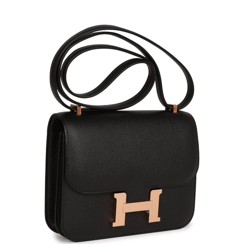 Replica Hermes Constance 18 Handmade Bag In Black Chevre Mysore Leather