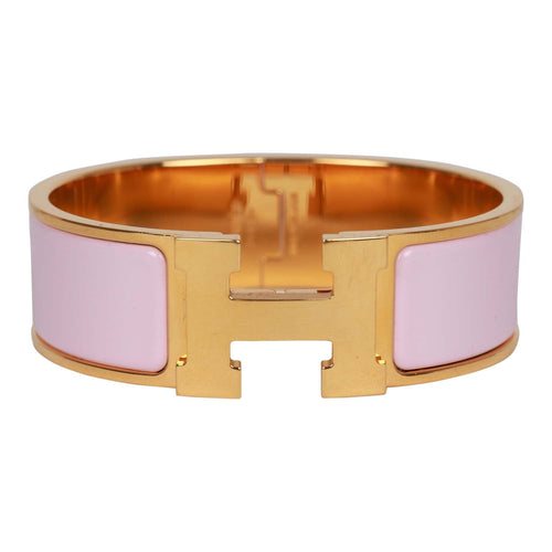 Hermes Clic H Bracelet In Pink And Rose Gold, GM – Found Fashion