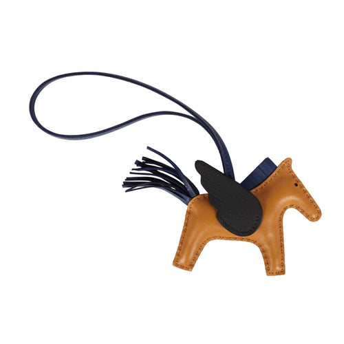 Hermes Pegasus Rodeo Bag Charm PM Sesame, Nata, and Noir Lambskin