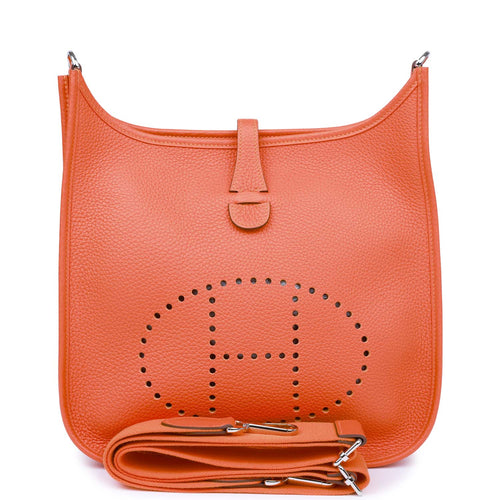 Hermes Mini Evelyne TPM Bag Etoupe Clemence Leather with Palladium Har –  Mightychic