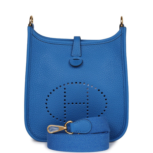 Hermès Evelyne II TPM Bag Blue Jean - Epsom Leather Palladium