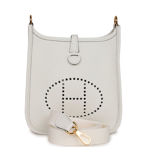 Hermes Evelyne TPM Beton Crossbody Bag Gold Hardware Clemence Leather For  Sale at 1stDibs