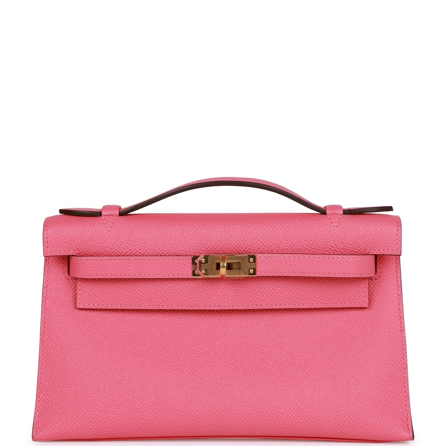 Hermes Kelly 25 Retourne Rose Azalee Swift Gold Hardware #A