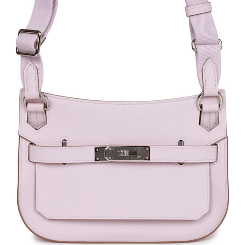 Hermes 24 24 21 Mini Evercolor Swift Mauve Pale with Palladium