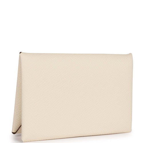 Hermes Calvi Duo Compact Card Holder Limoncello Chevre Mysore Palladiu –  Madison Avenue Couture