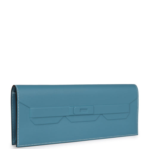 Hermes Jige Elan Clutch Swift 29 Bleu Atoll in Swift Leather - GB