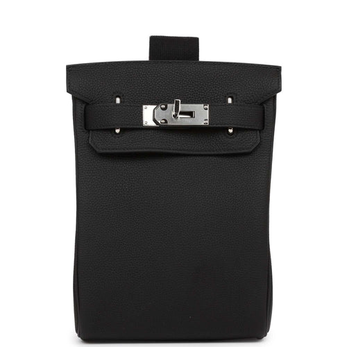 Hermés Large Sangle Cavale Shoulder Strap in Écru Noir Monochrome, Black  Swift and Palladium Hardware