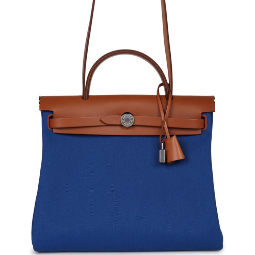 Hermès Bleu Marine Toile Cargo Handbag