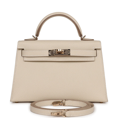 Hermes Kelly 25 Sellier Bag Craie Epsom Leather with Gold Hardware