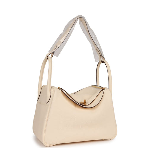 Hermes Lindy 30 Bag Coveted Etoupe Clemence Leather Palladium – Mightychic