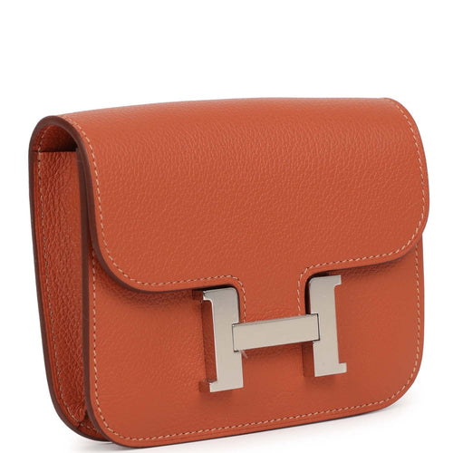 Hermès Constance Slim Wallet Epsom Orange H