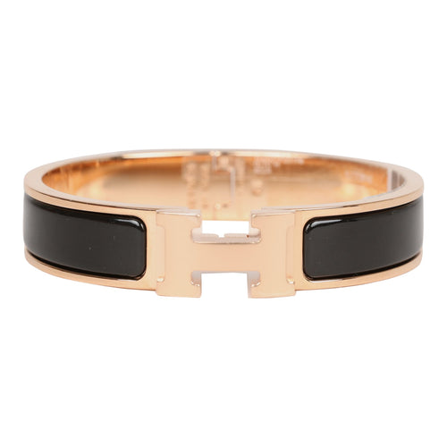 ✨Unbox ꔛ Hermes Rose Dragée & Marron Glacé Clic H bracelet with Rose  Gold-Plated Hardware🌷🎟 ꔛ ° 