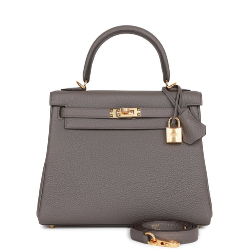 Hermes Birkin 25 Etain Togo Gold Hardware Grey Madison Avenue Couture