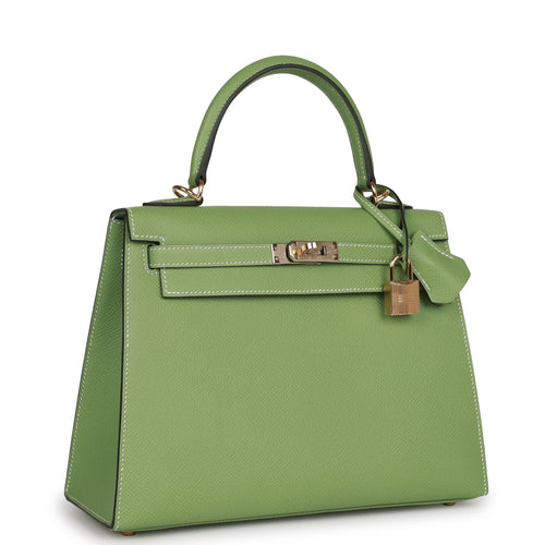 Hermes Kelly Sellier 20 Vert Comics Matte Alligator Palladium