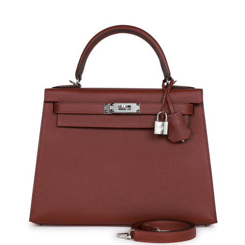 Hermes Rouge Casaque Kelly 28 Bag W/ Twilly – The Closet