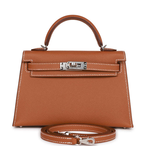 Hermes Special Order HSS Mini Kelly 20 Sellier Nata and Bordeaux