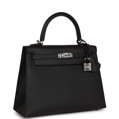 Hermes Kelly Sellier 28 Black Epsom Palladium Hardware – Madison