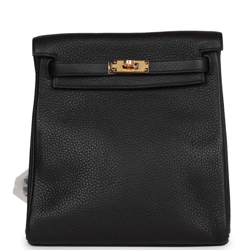 Hermes HAC A Dos PM Backpack Black Togo Palladium Hardware