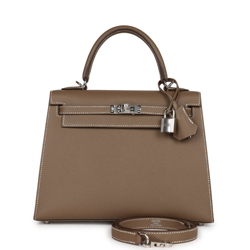 Hermès Kelly Limited Edition 25 Nata/Chai/Gris Meyer Sellier Epsom Pal —  The French Hunter