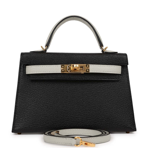 Hermes Kelly Sellier 25 Bag Black Epsom Gold Hardware New – Mightychic