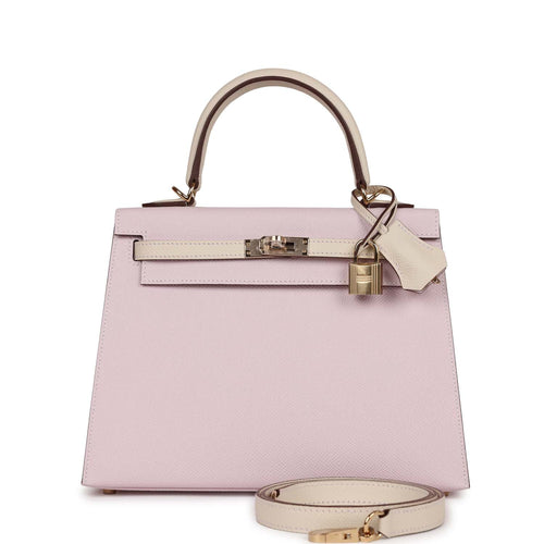 Hermes Rose Azalee Clemence Retourne Kelly 32 Palladium Hardware – Madison  Avenue Couture