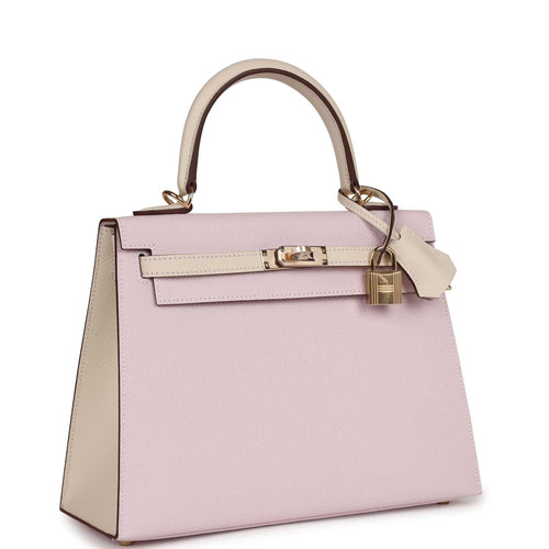 HERMÈS HSS Special Order Kelly 25 handbag in Gris Mouette and Rose Azalee  Epsom leather with Brushed Palladium-Ginza Xiaoma – Authentic Hermès  Boutique