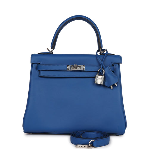 Hermes Kelly Sellier 25 Bleu France Epsom Gold Hardware – Madison