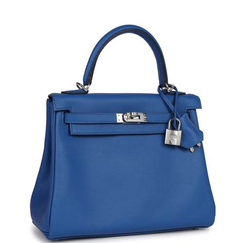 Hermes Kelly Retourne 32 Bleu France Togo Palladium Hardware – Madison  Avenue Couture