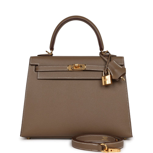 Hermes Kelly 25 Sellier Bag Craie Epsom Leather with Gold Hardware –  Mightychic