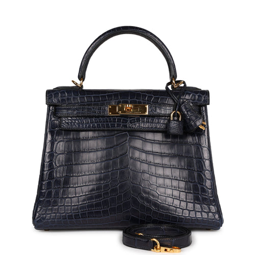 Hermes Kelly Retourne 25 Himalaya Niloticus Crocodile Palladium