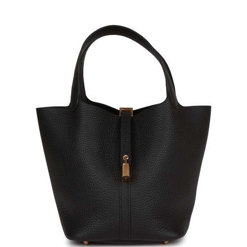 Hermès In The Loop 23 In Black Taurillon Clemence And Swift With