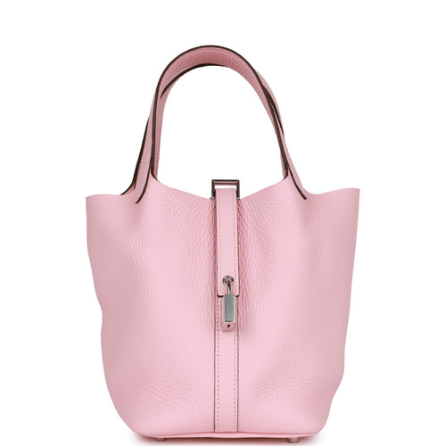 Hermès Picotin Lock 18 Touch Rose Azalea with Alligator Handle Taurillon  Clemence with Palladium Hardware - Bags - Kabinet Privé