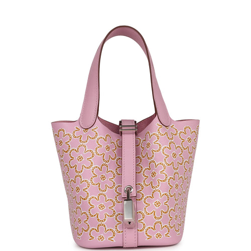 HERMES PICOTIN LOCK Micro（micro） Lucky Daisy Swift leather Chai/Rose/W –  BRANDSHOP-RESHINE