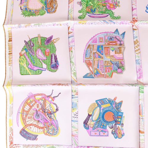 Hermes Brides de Gala Love Bordeaux Silk Pocket Square Scarf 45cm –  Madison Avenue Couture