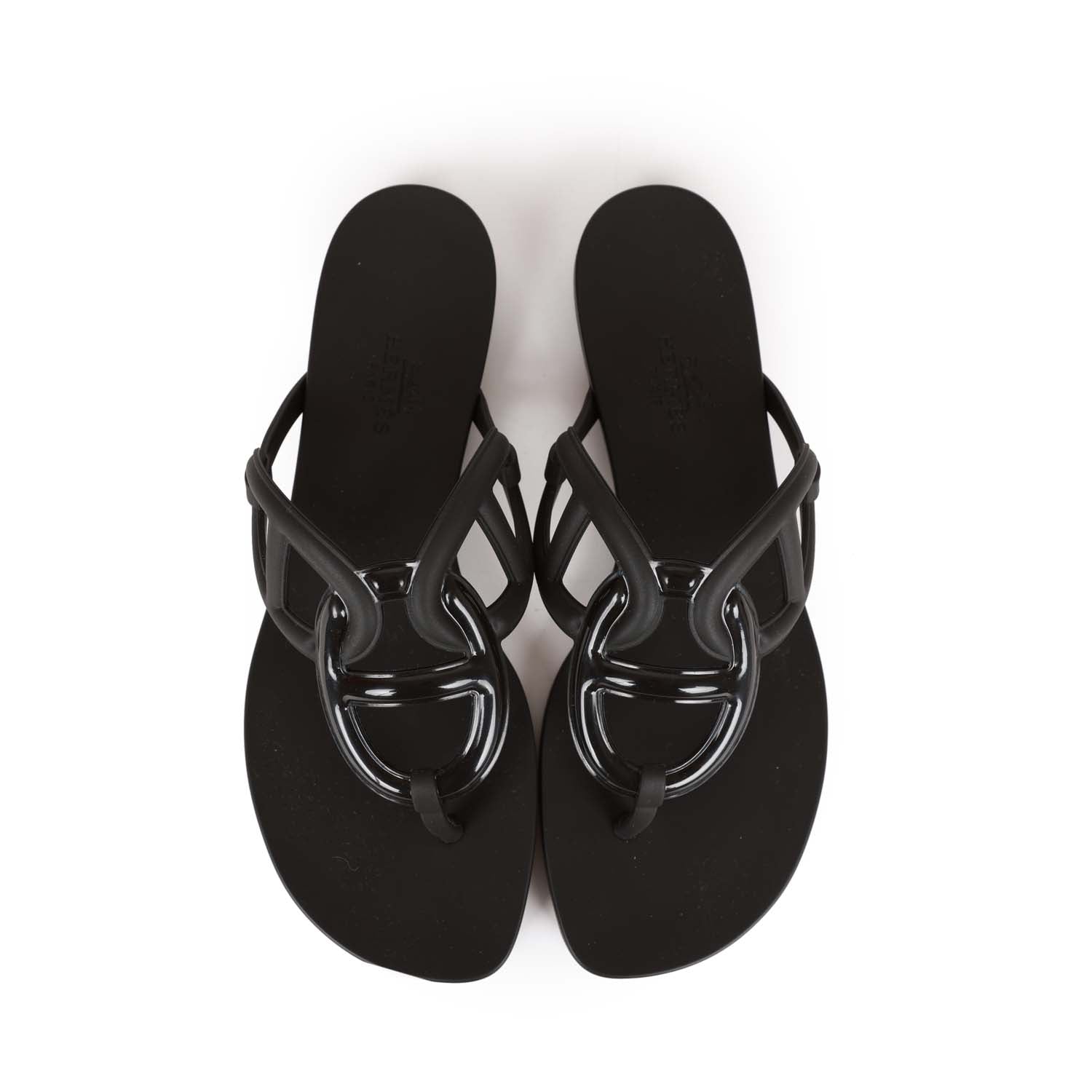 Hermes Egerie Sandal Black TPU 36#N# #N# #N# – Madison Avenue Couture