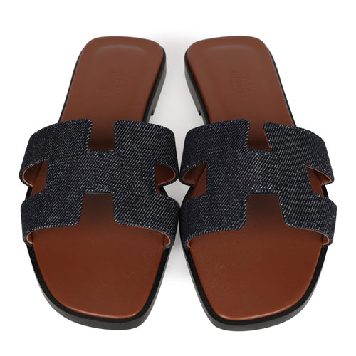 Hermès Oran Sandals Blue Bluette Size 38 - ASL1323 – LuxuryPromise