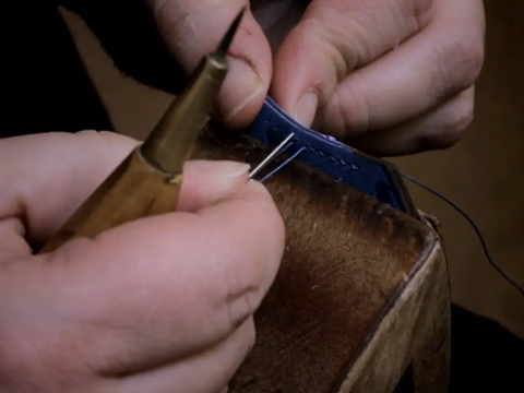 Sewing leather