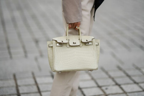 white hermes bag