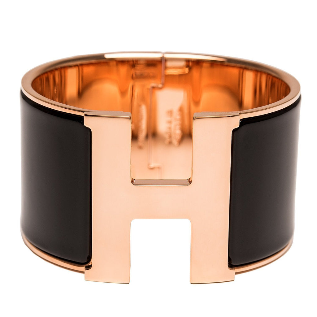 hermes black enamel bracelet