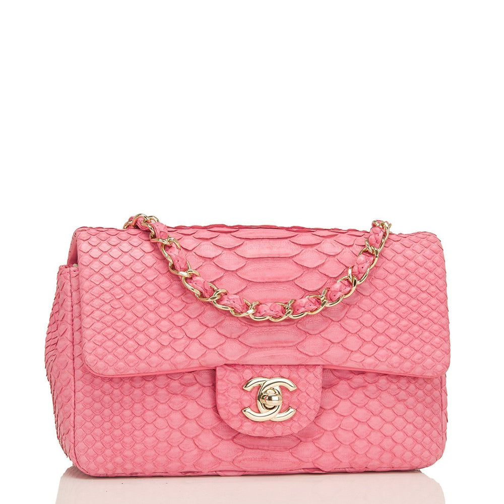 Chanel Pink Python Rectangular Mini Classic Flap Bag – Madison Avenue Couture