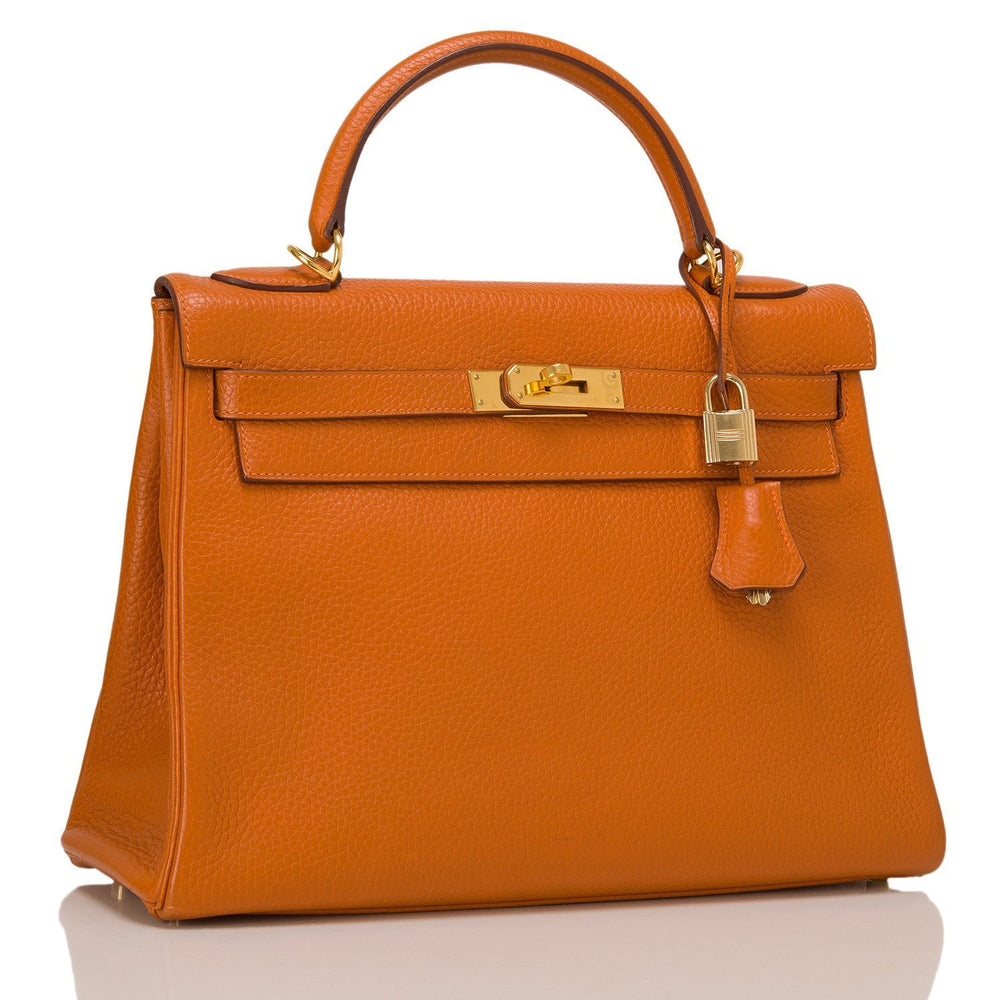Hermes Potiron Togo Kelly 32cm Gold Hardware (Pre-loved) – Madison Avenue Couture