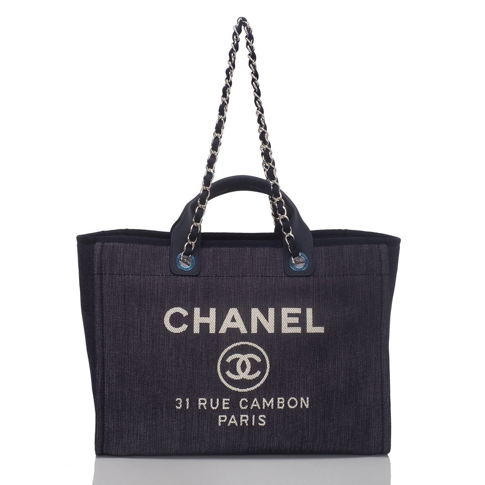 chanel tote bag blue