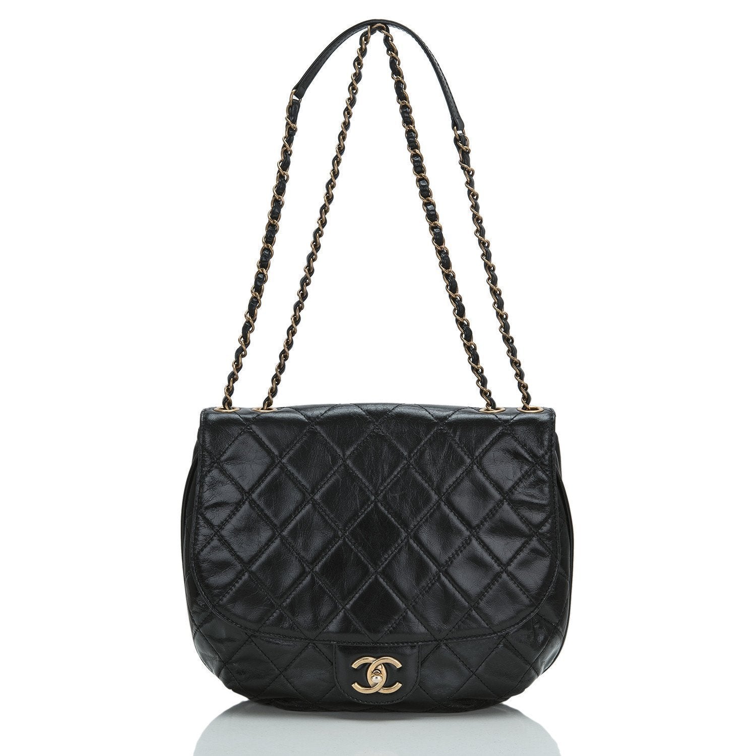 Chanel Large Black Quilted Aged Calfskin Flap Messenger Bag (Preloved – Madison Avenue Couture