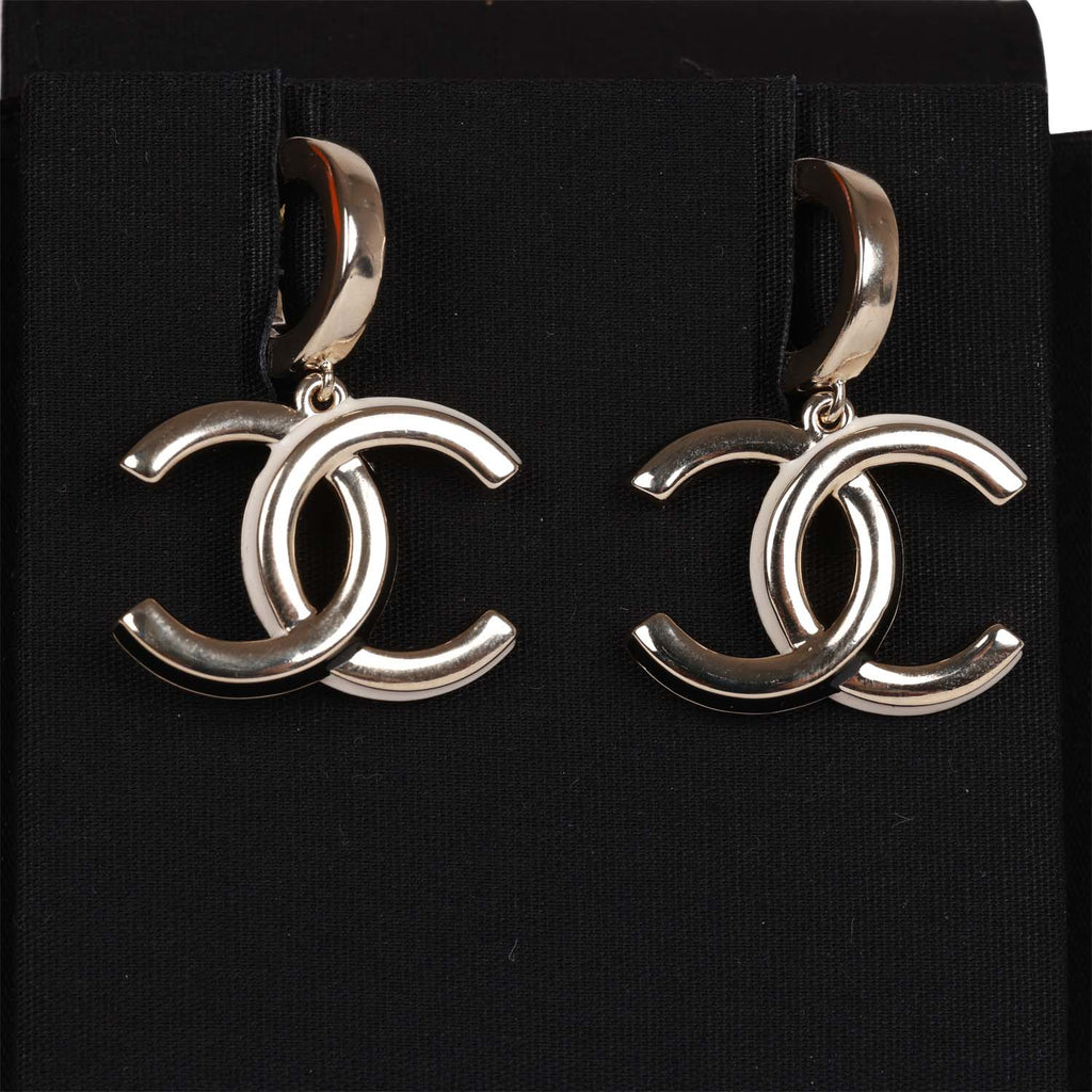 Chanel Gold, Black and CC Hoop Earrings – Madison Avenue Couture